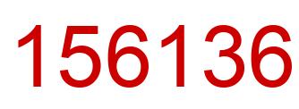 Number 156136 red image