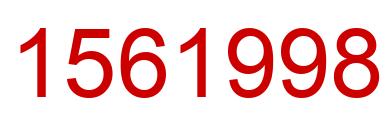 Number 1561998 red image