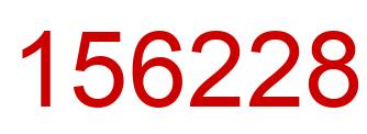 Number 156228 red image