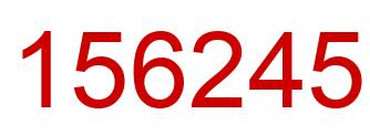 Number 156245 red image