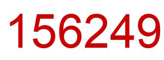 Number 156249 red image