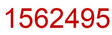 Number 1562495 red image