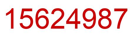 Número 15624987 imagen rojo