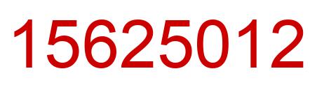 Number 15625012 red image
