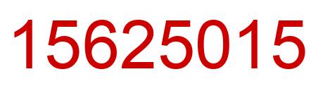 Number 15625015 red image