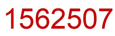 Number 1562507 red image