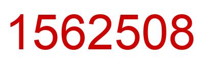 Number 1562508 red image
