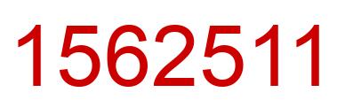 Number 1562511 red image