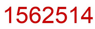 Number 1562514 red image