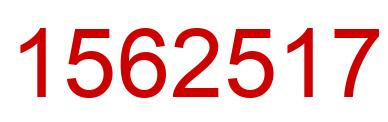 Number 1562517 red image