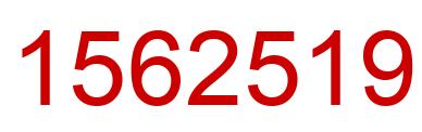 Number 1562519 red image