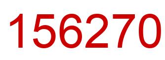 Number 156270 red image