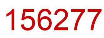 Number 156277 red image