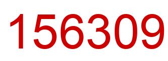 Number 156309 red image