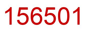 Number 156501 red image