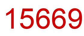 Number 15669 red image