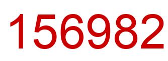 Number 156982 red image