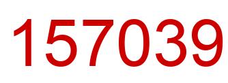 Number 157039 red image
