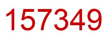 Number 157349 red image