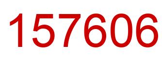 Number 157606 red image