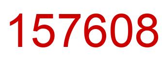 Number 157608 red image