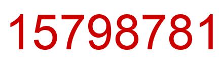 Número 15798781 imagen rojo