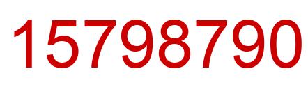 Número 15798790 imagen rojo