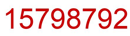 Número 15798792 imagen rojo