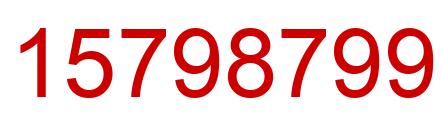 Número 15798799 imagen rojo