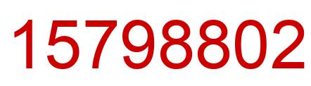 Número 15798802 imagen rojo