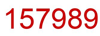 Number 157989 red image