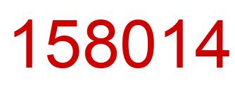 Number 158014 red image