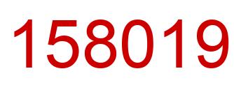 Number 158019 red image