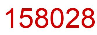 Number 158028 red image