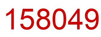 Number 158049 red image