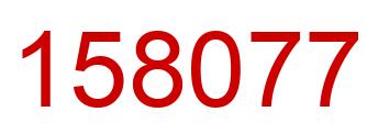 Number 158077 red image