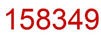 Number 158349 red image