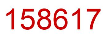 Number 158617 red image