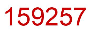 Number 159257 red image