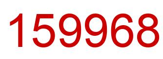 Number 159968 red image