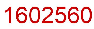 Number 1602560 red image