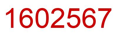Number 1602567 red image