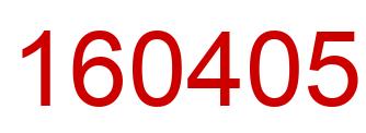 Number 160405 red image