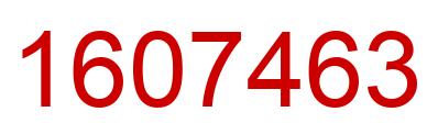 Number 1607463 red image