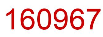 Number 160967 red image