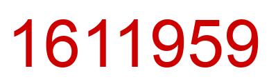 Number 1611959 red image