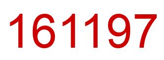 Number 161197 red image