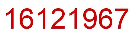 Number 16121967 red image
