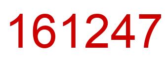 Number 161247 red image