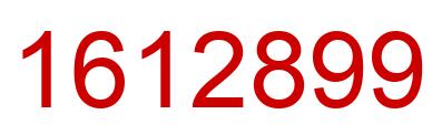 Number 1612899 red image